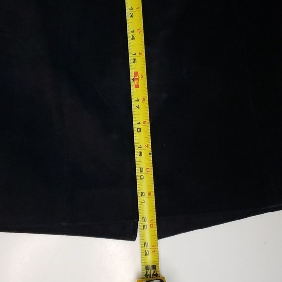 Vintage • black suede pencil skirt - Picture 7 of 7